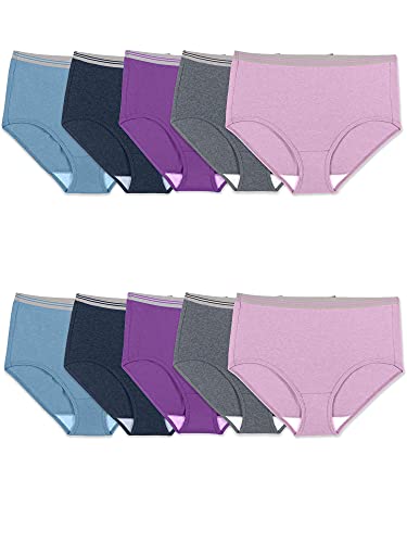 Plus Size Brief - 10 Pack - Assorted Heathers