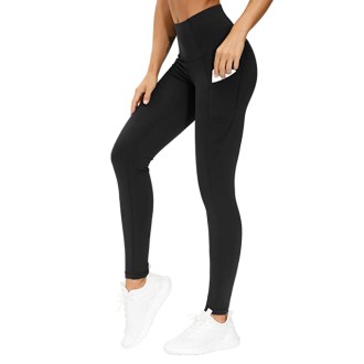 THE GYM PEOPLE Thick High Waist Yoga Pants with Pockets, Tummy Control Workout Running Yoga Leggings for Women