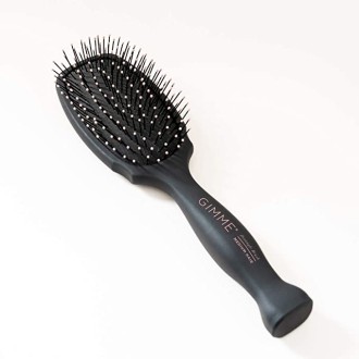 GIMME Beauty Medium Hair Brush. Damage-Free Detangling Brush. Ergonomic Handle. Triblend Anti-Static and Heat Resistant Flexible Nylon Bristles. Gentle for All Hair Styles